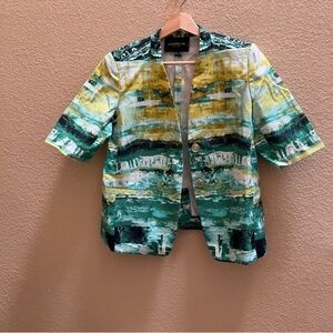 Lafayette 148 Multicolor Abstract Blazer